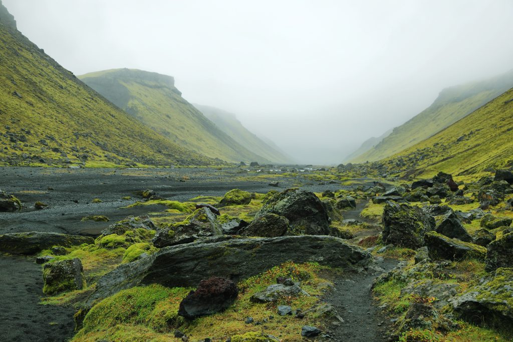Eldgja canyon in Iceland highlands